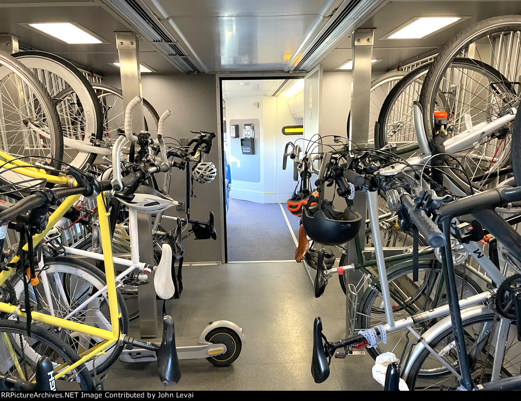 Lots of bikes being stored on Capitol Corridor Train # 524. I took this one between Emeryville and Martinez 